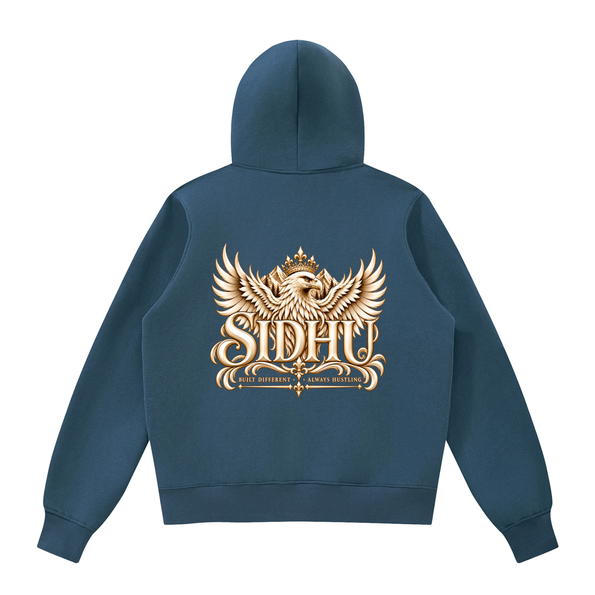 Sidhu- Built Different ||  Fleece Full Zip Hoodie