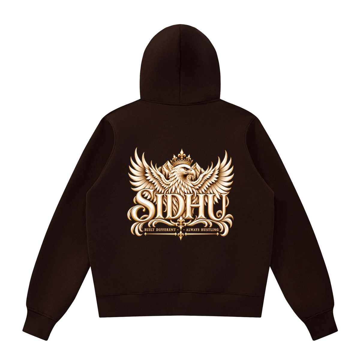 Sidhu- Built Different ||  Fleece Full Zip Hoodie