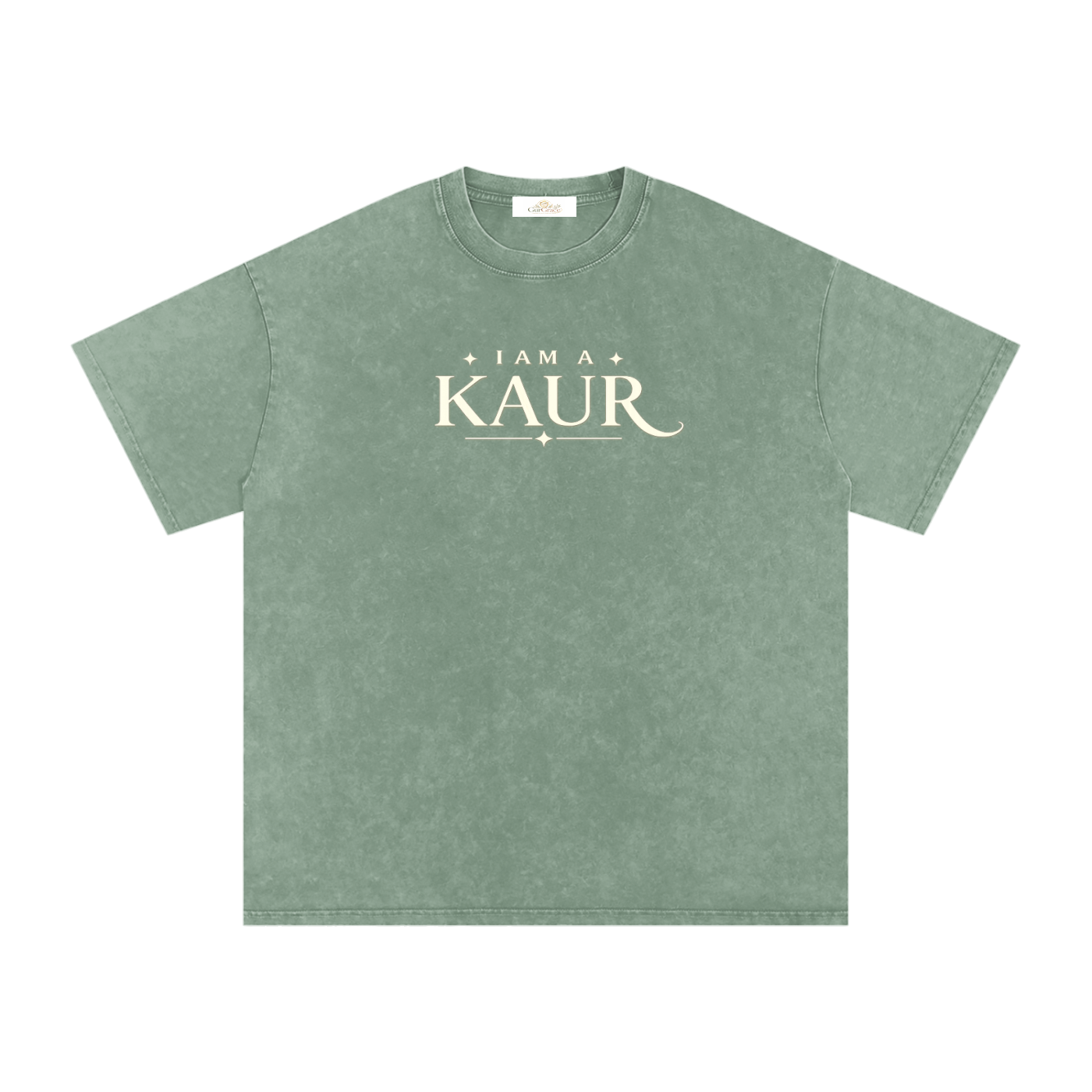Fearless Lioness- Snow Washed Oversized Cotton Tee