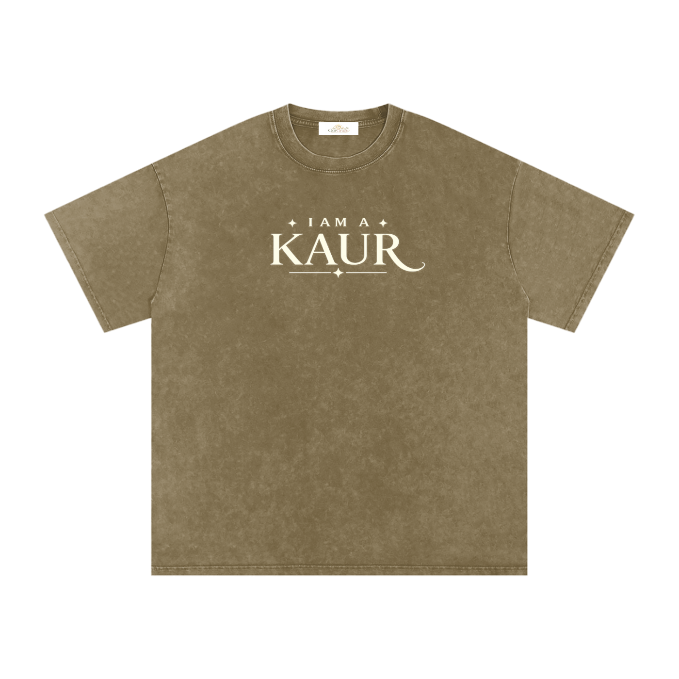 Fearless Lioness- Snow Washed Oversized Cotton Tee