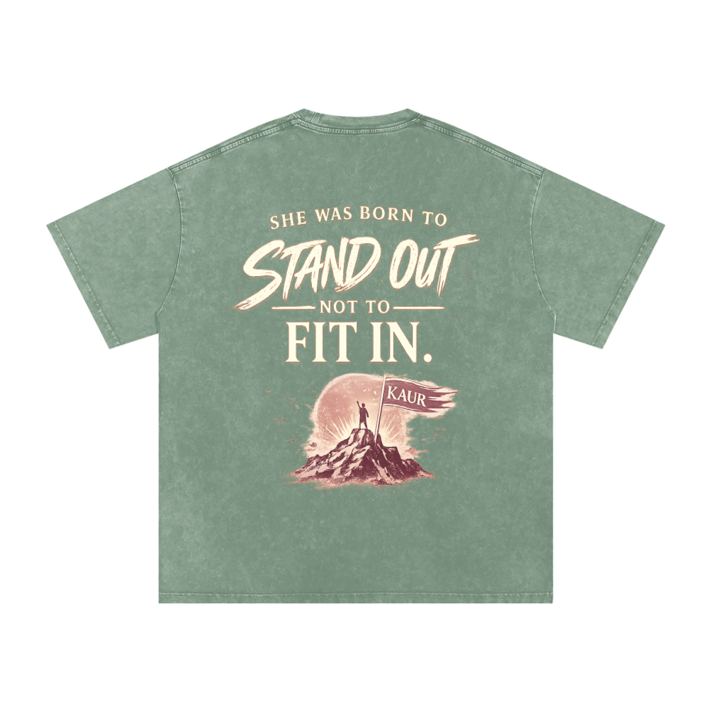 Stand Out Kaur - Snow Washed Oversized Tee