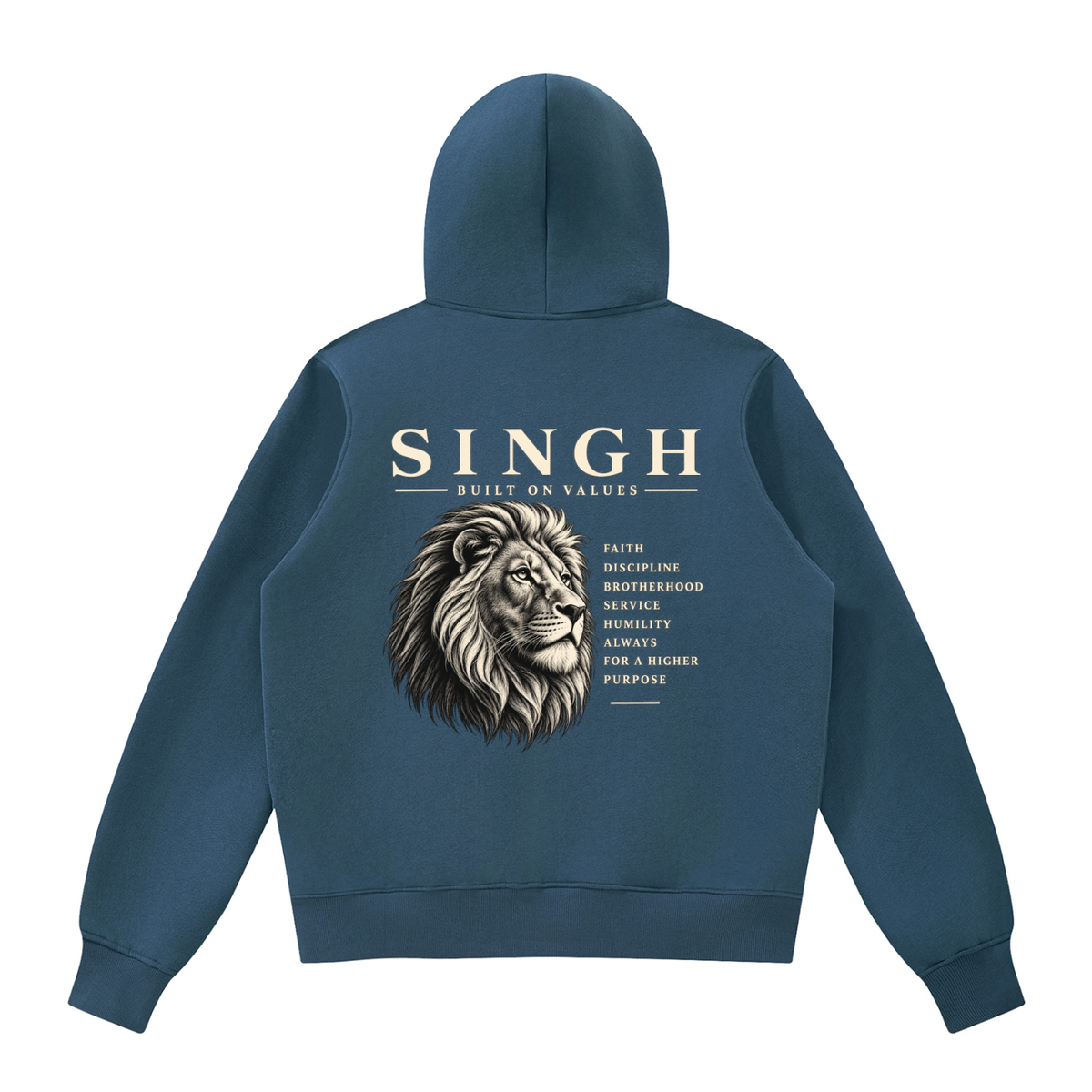 Singh Built on Values || Fleece Full Zip Hoodie