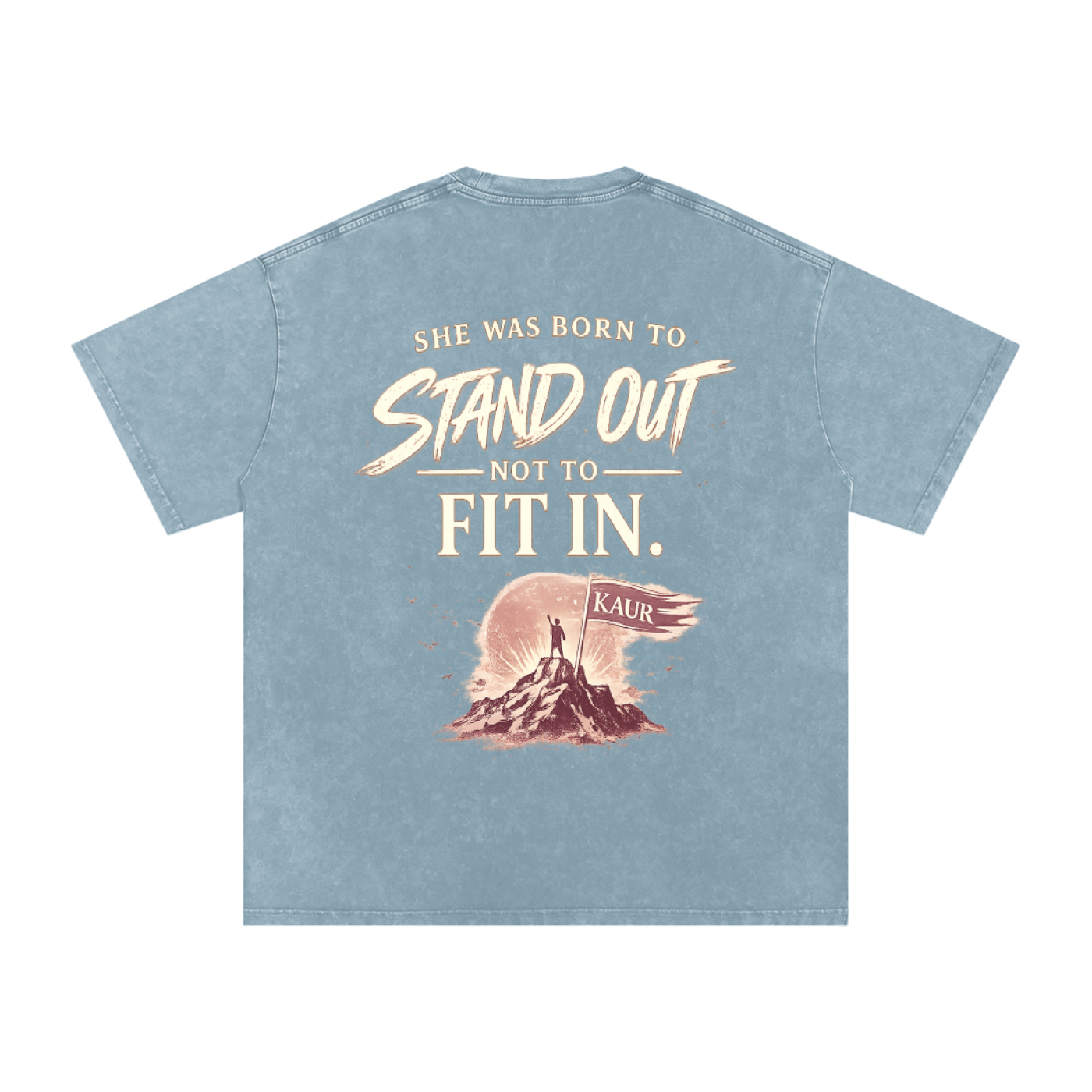 Stand Out Kaur - Snow Washed Oversized Tee