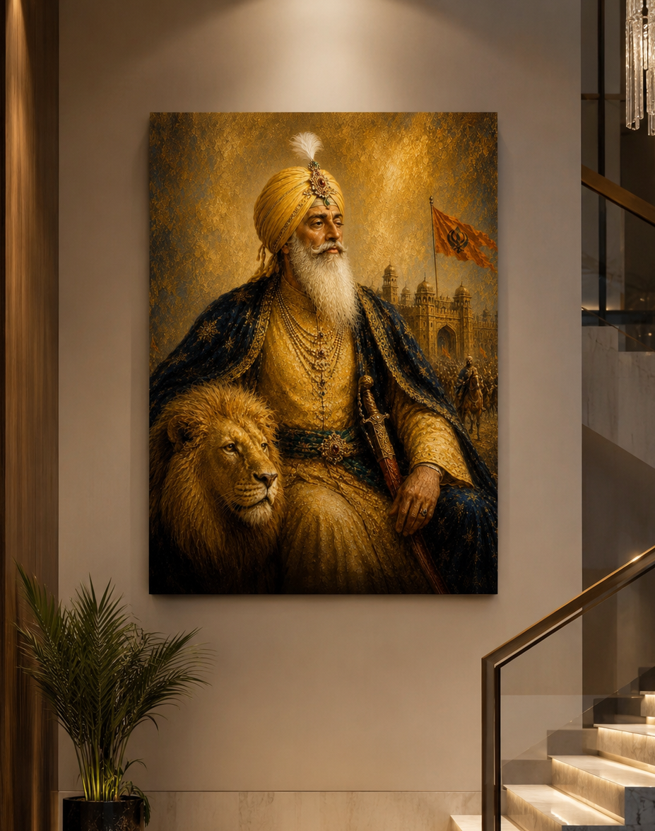 Maharaja Ranjit Singh Ji Sikh Wall Art | Sher-e-Punjab  Aluminum Print