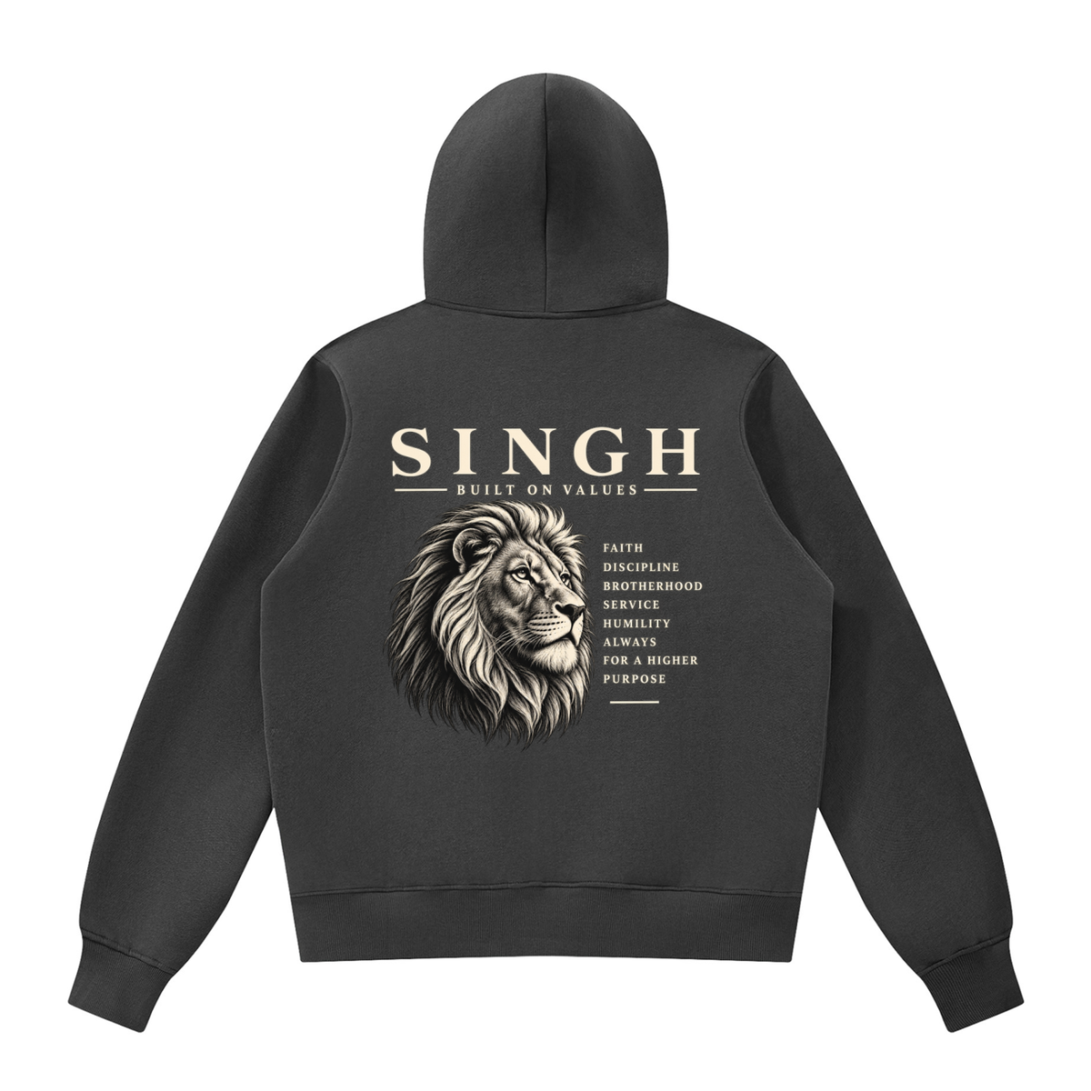 Singh Built on Values || Fleece Full Zip Hoodie