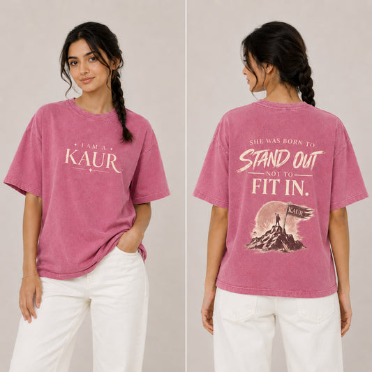 Stand Out Kaur - Snow Washed Oversized Tee