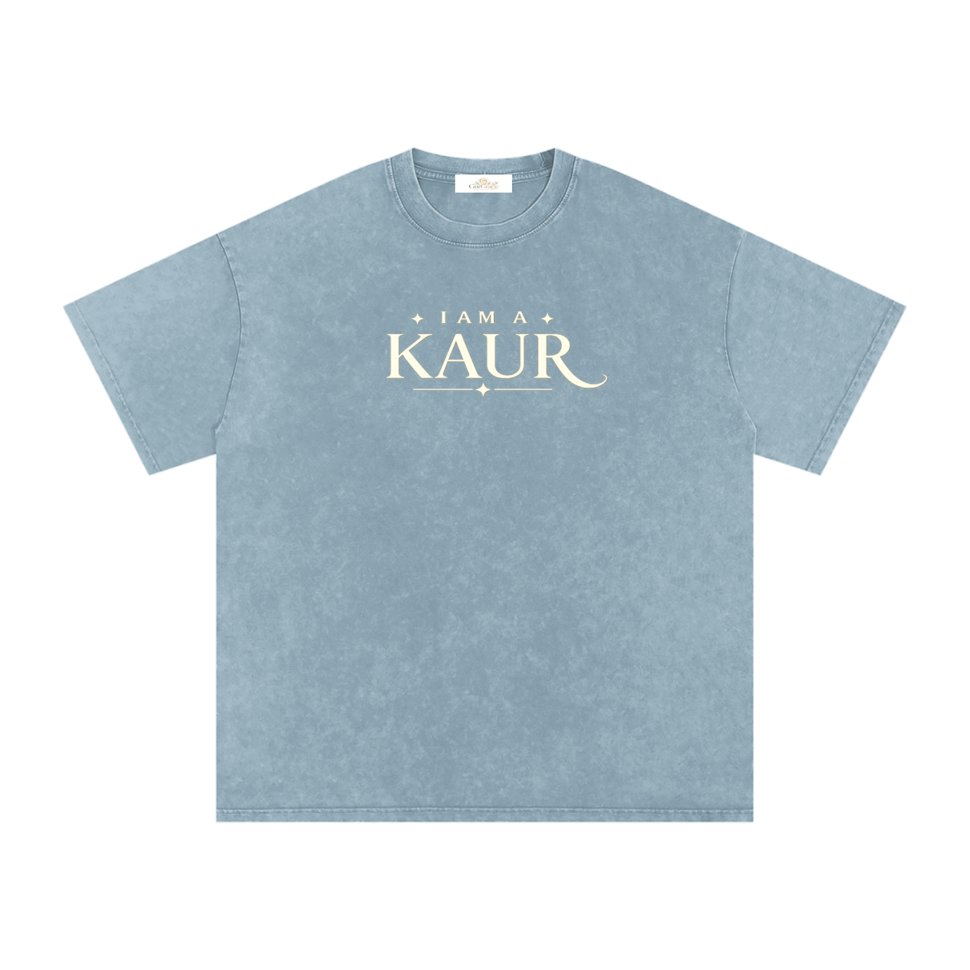 Fearless Lioness- Snow Washed Oversized Cotton Tee