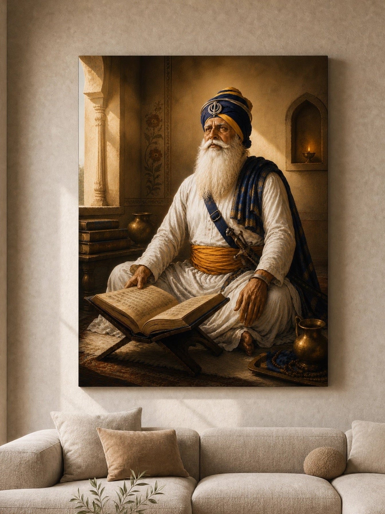 Baba Deep Singh Ji || Sikh Wall Art - Aluminum Print