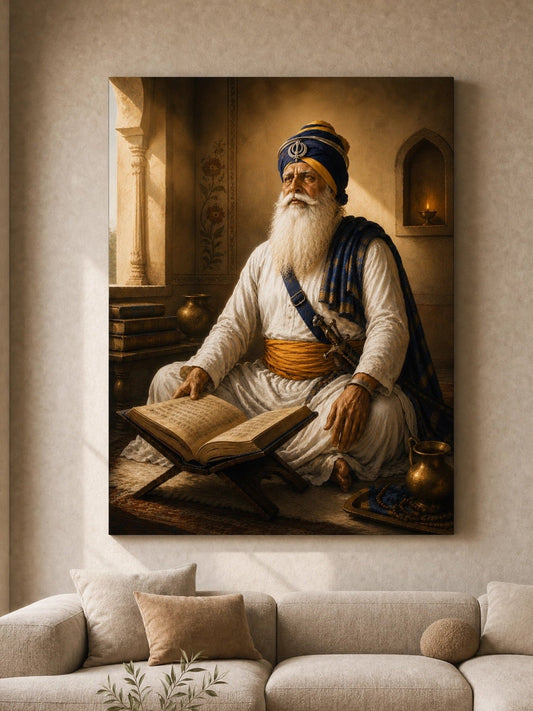 Baba Deep Singh Ji || Sikh Wall Art - Aluminum Print