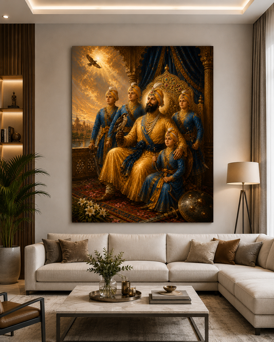 Chaar Sahibzaade - Aluminium Wall Art