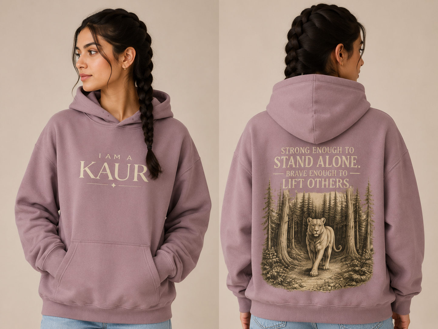 Strong Kaur - Oversize Fleeced Hoodie