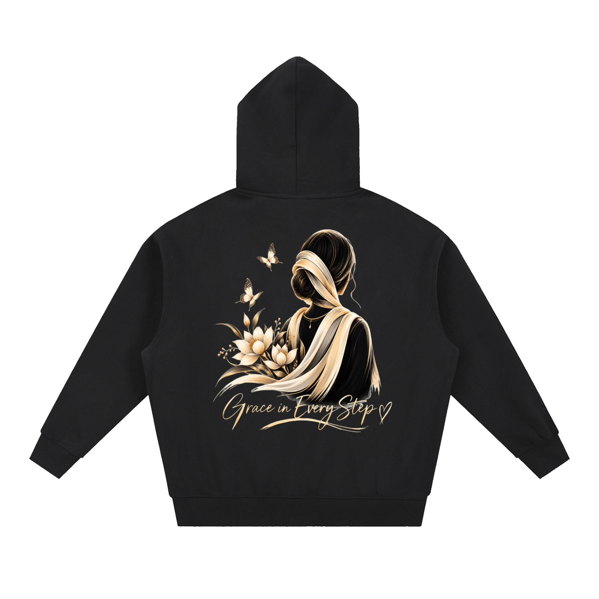 Kaur-Grace in Every Step || Oversized Boxy Fit Fleece Hoodie